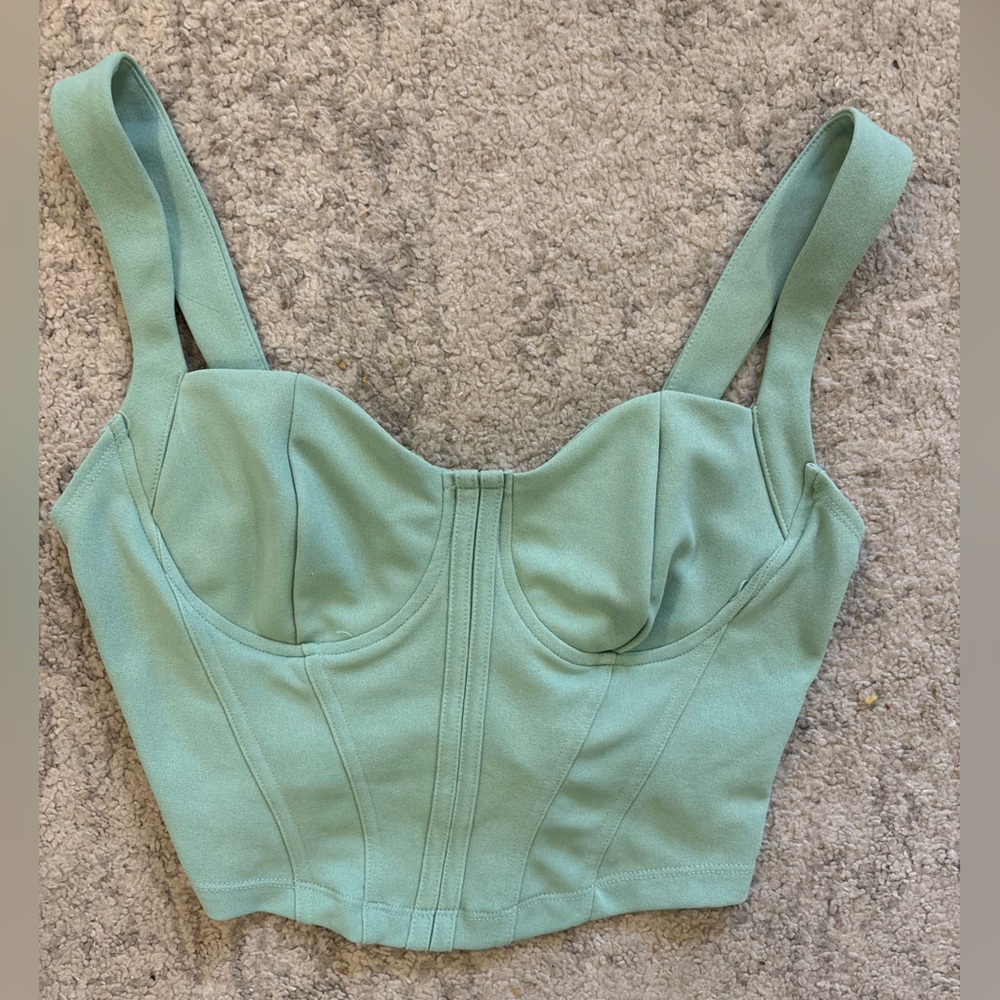 Women’s Sage Green Corset Going Out Top